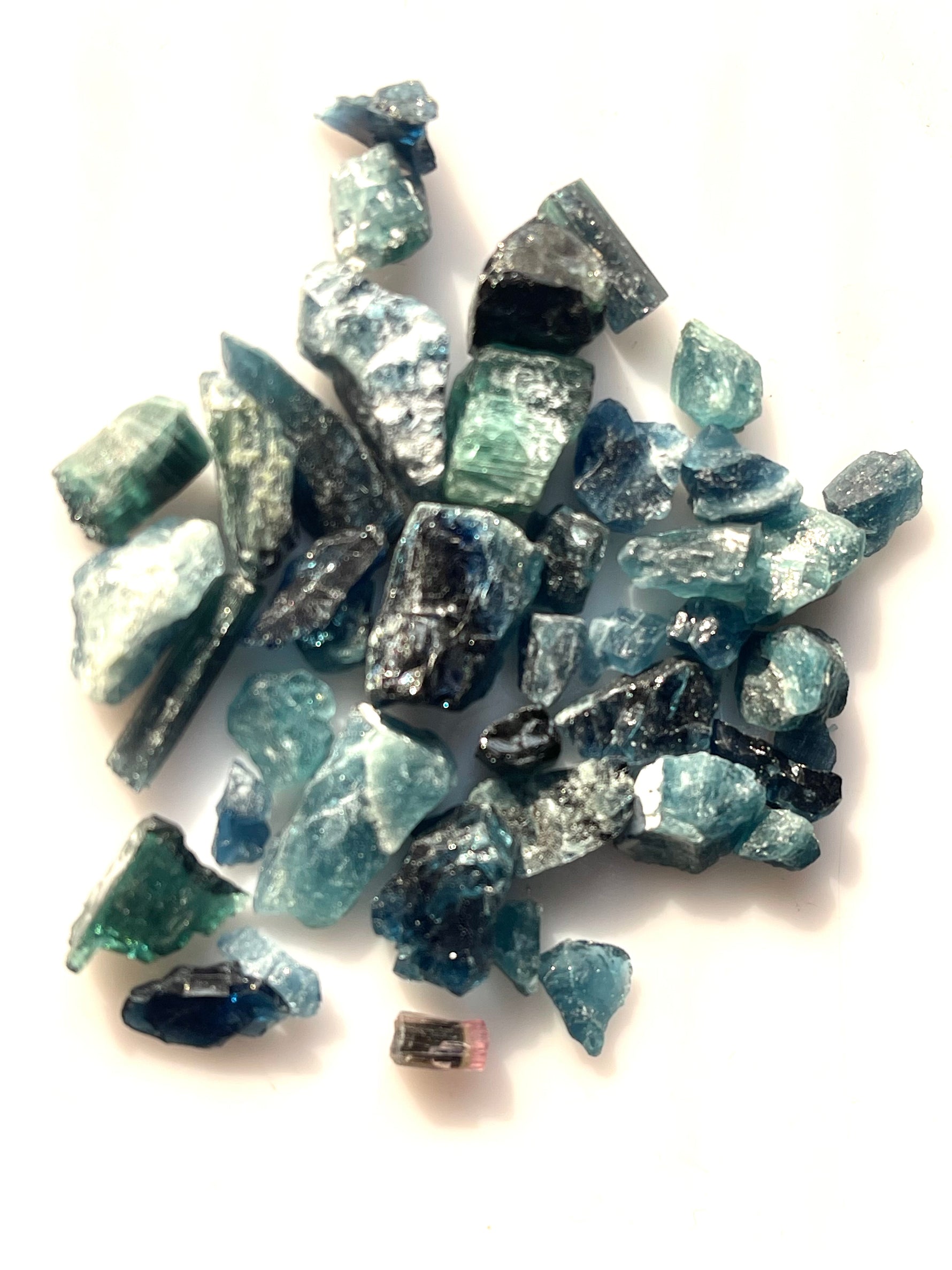  Blue tourmaline crystal Lapidary Rough