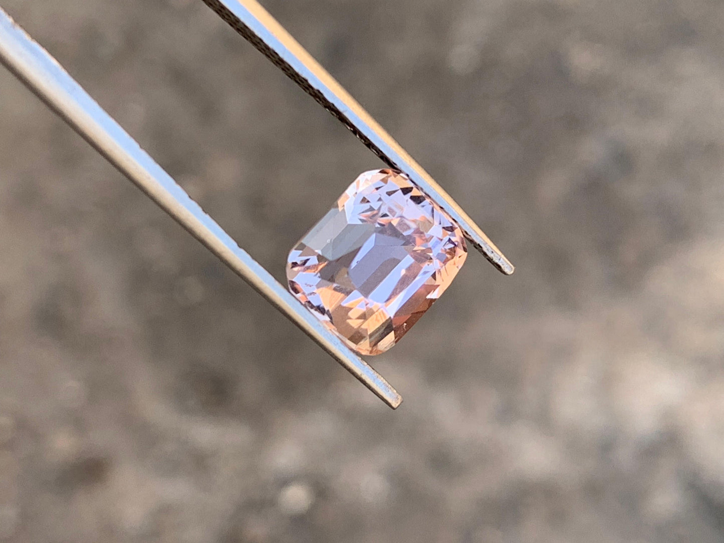 6 carat Cushion Cut Peach Color Natural Katlang Topaz