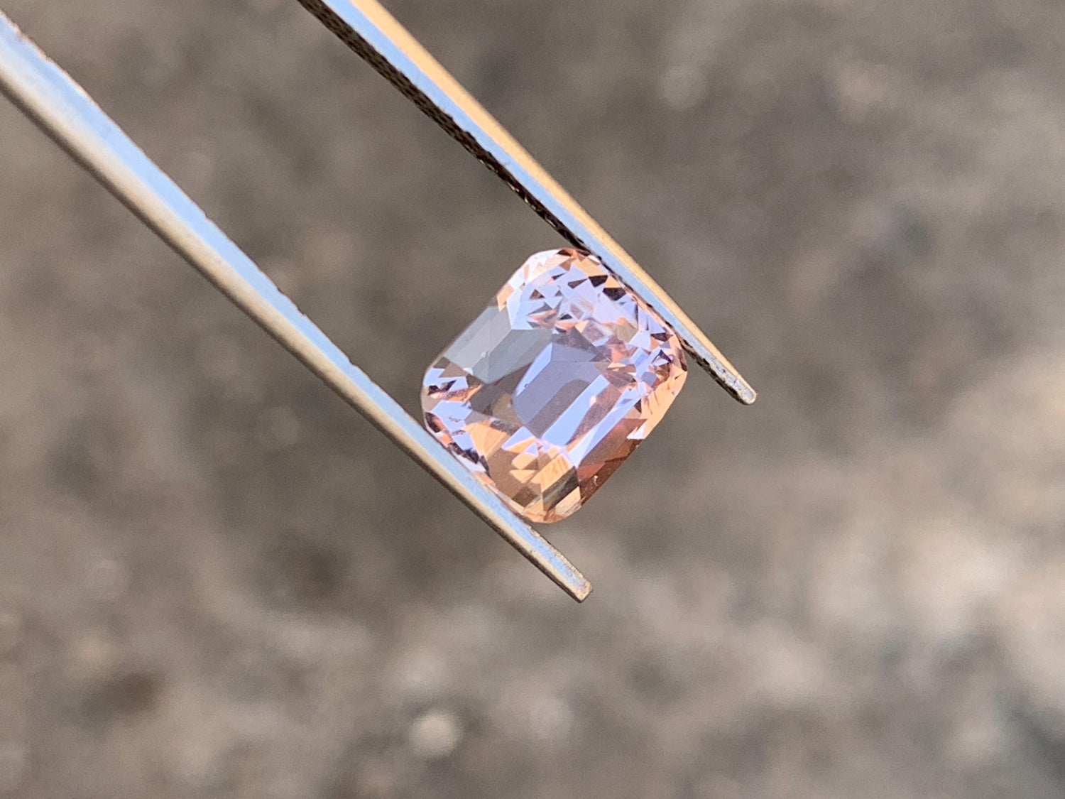 6 carat Cushion Cut Peach Color Natural Katlang Topaz