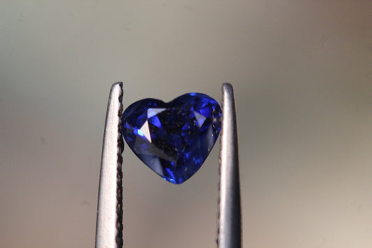 0.89 carats Heart Shape Ceylon Blue Sapphire