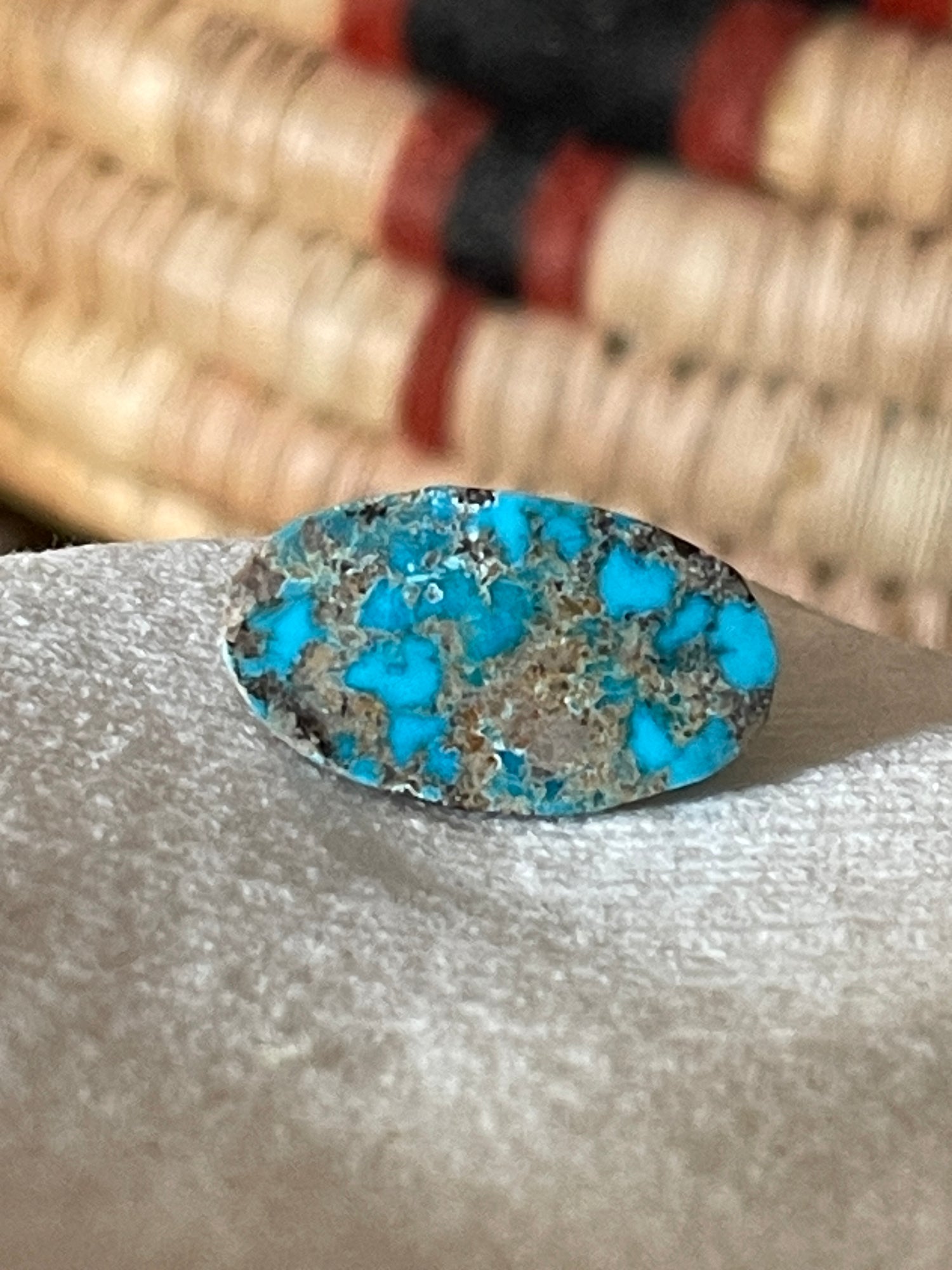 8.25 carats Spider Web Blue Turquoise Cabochon