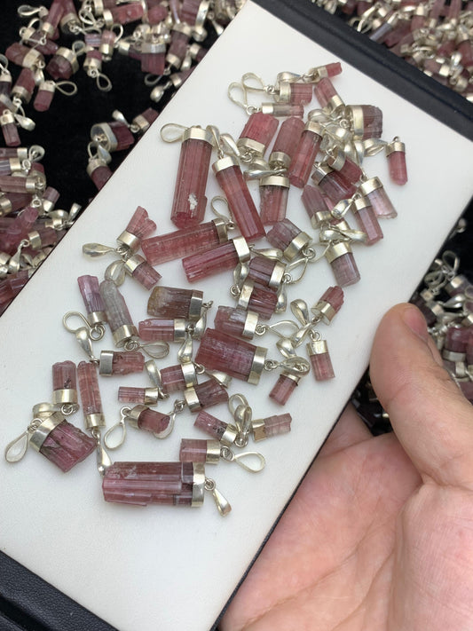 Buy Pink Tourmaline Crystal Pendants