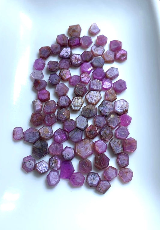 78 pieces of Natural Ruby Crystal Slices