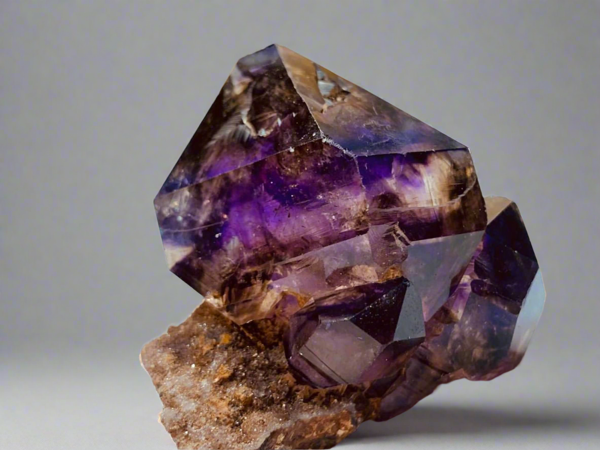 130 Grams Rare Super 7 Amethyst Enhydro Quartz Crystal With 7 Other Mineral Inclusions