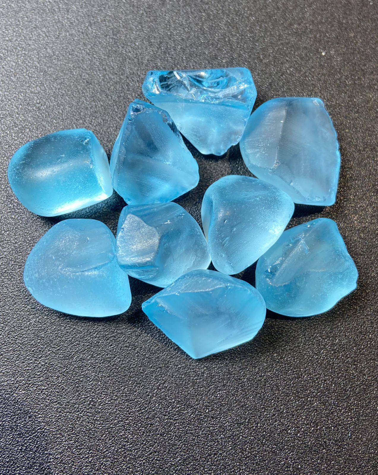 50.70 Grams Swiss Blue Raw Topaz for Faceting