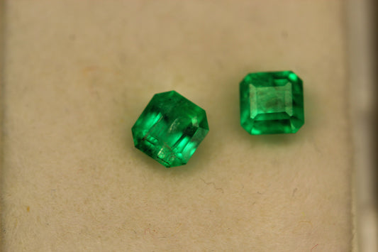 Pair of Panjshir emeralds