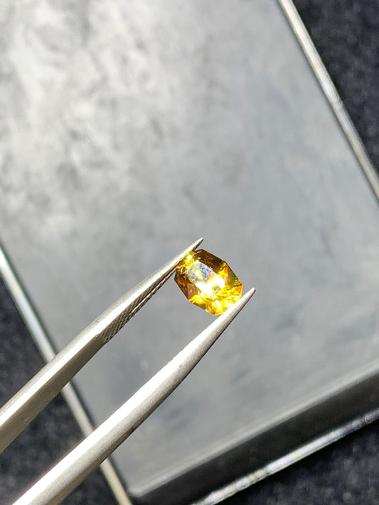 1.30 carats Fancy Cut Yellow Sphene / Titanite