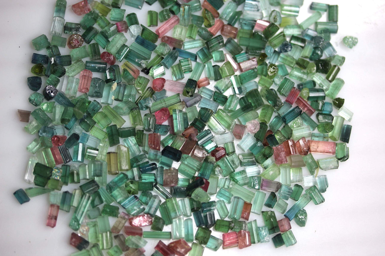 200 carats Rough Green Tourmaline Crystals for Faceting