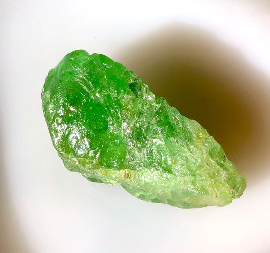 Green Tsavorite stone for lapidary