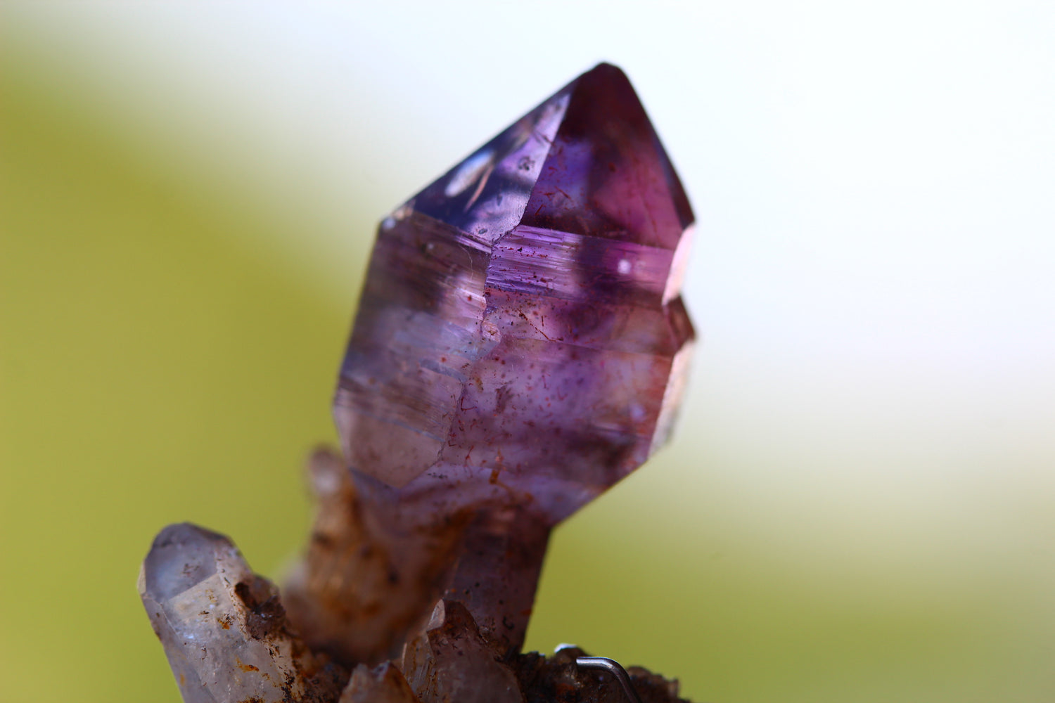 5.7 Grams Rare Super 7 Amethyst Enhydro Quartz Crystal