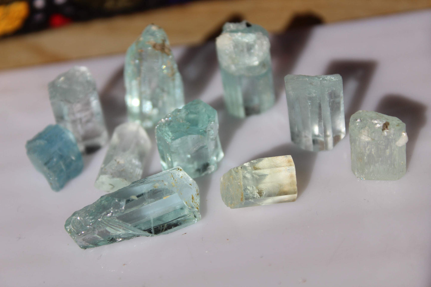 Facet Grade Aquamarine Hexagonal Crystals: 150 Carats, Large Size Rough