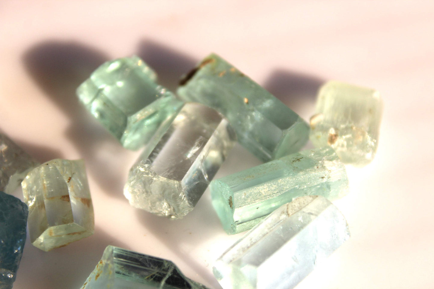 Facet Grade Aquamarine Hexagonal Crystals: 150 Carats, Large Size Rough