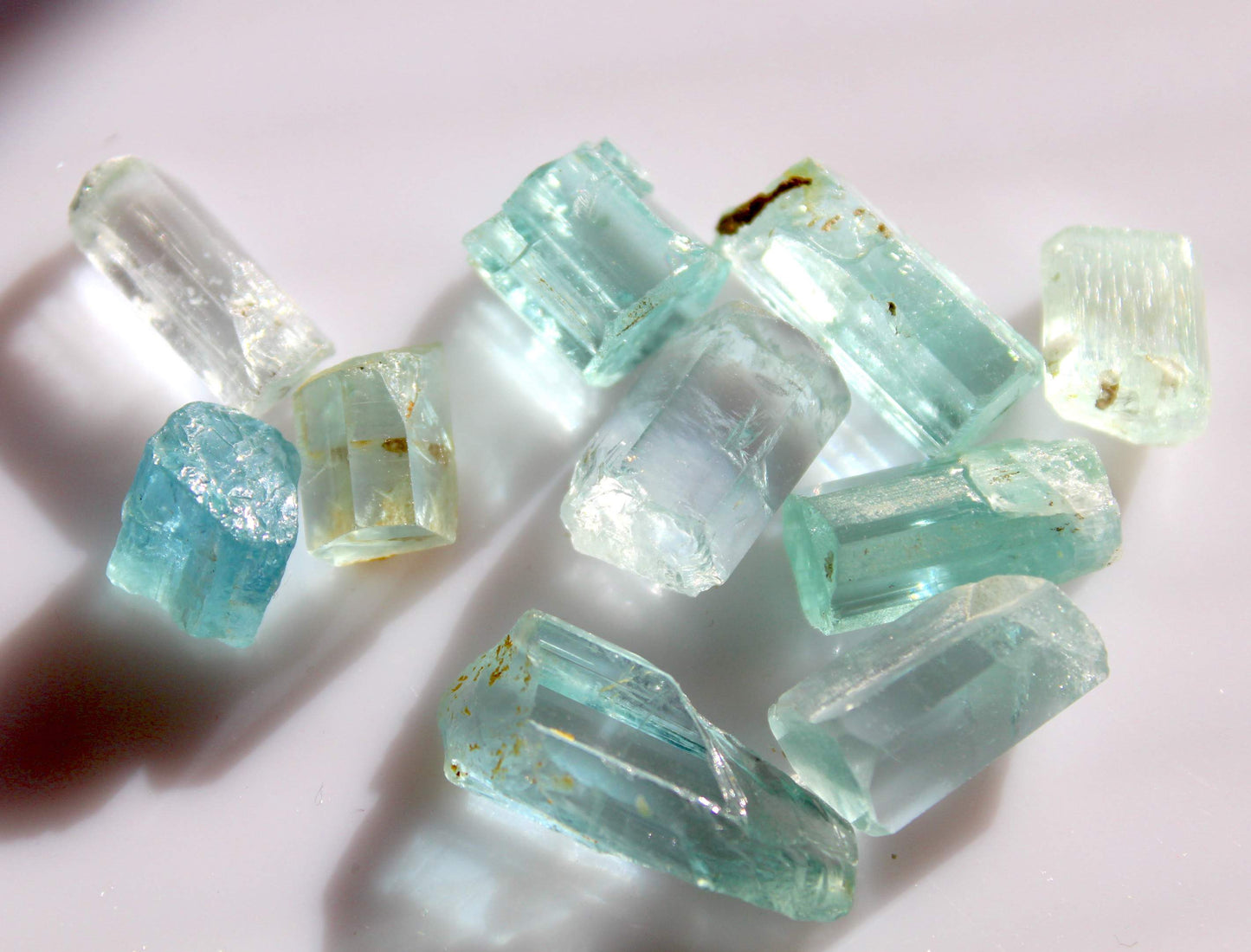 Facet Grade Aquamarine Hexagonal Crystals: 150 Carats, Large Size Rough