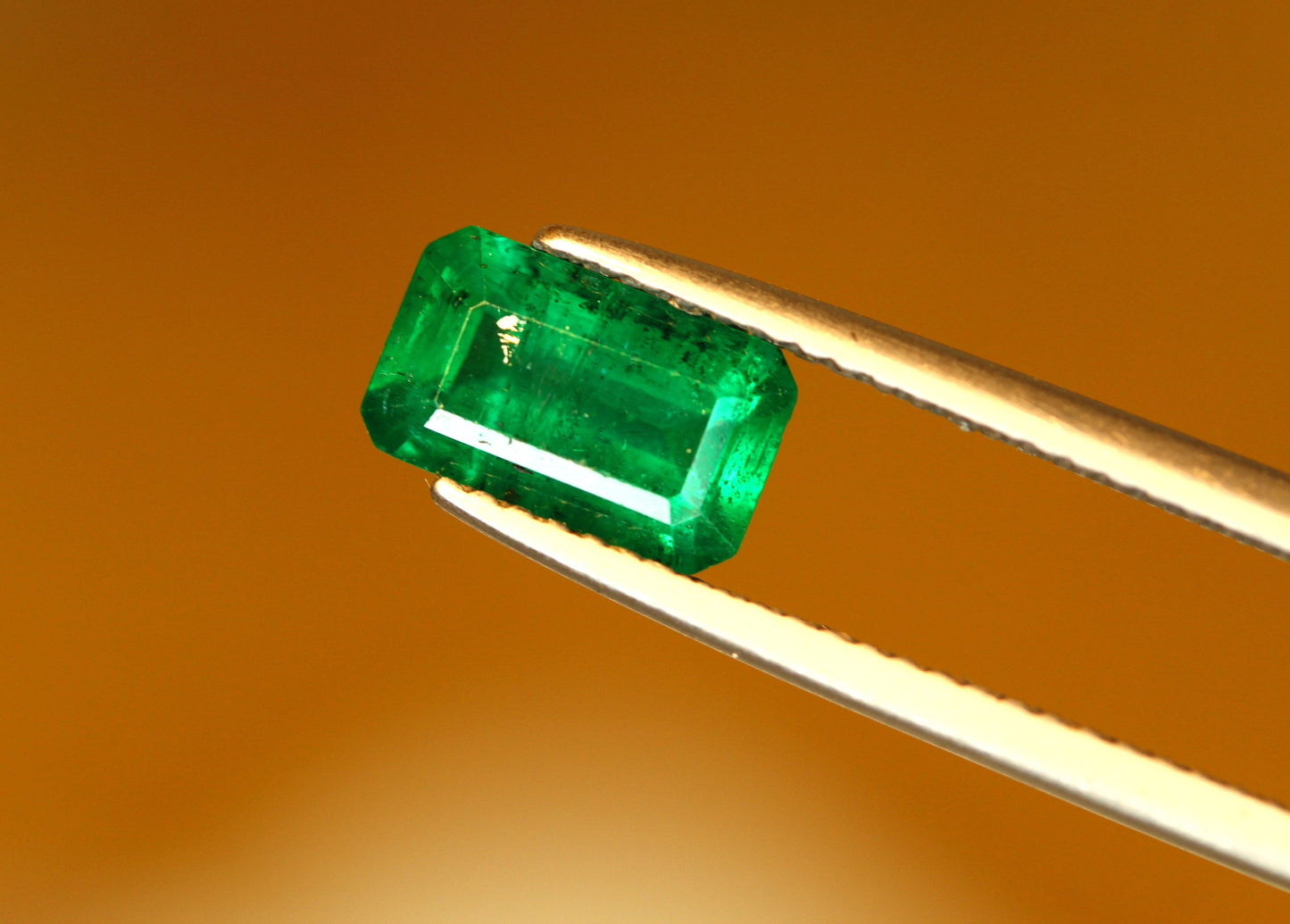 1.40 carats Emerald Cut Natural Rich Green Emerald Stone | Vivid Green Emerald from Swat