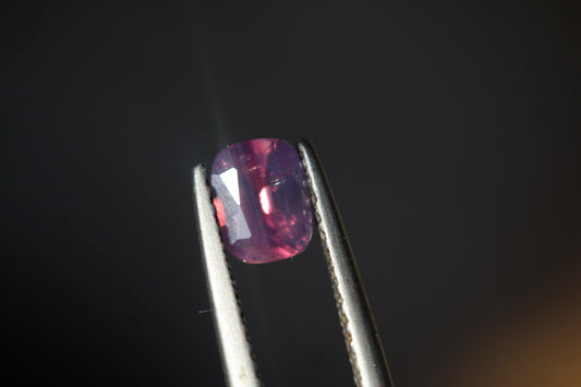 0.64 carats Cushion Bi Color Pinkish Purple Rare Sapphire | Batakundi Sapphire