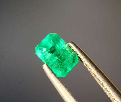 0.63ct Panjshir Emerald Vivid Green -Cushion Cut