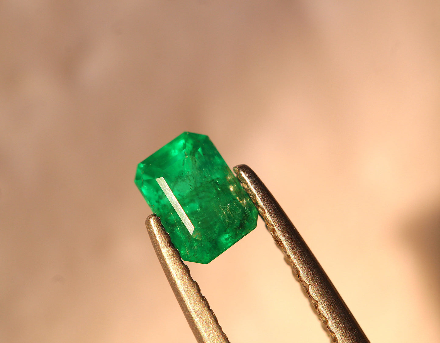 0.63ct Panjshir Emerald Vivid Green -Cushion Cut