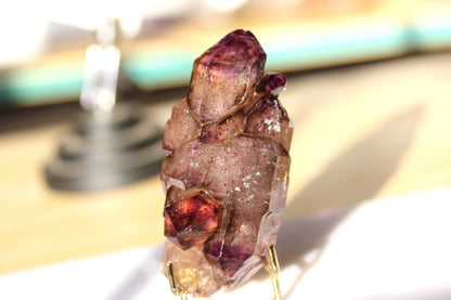 123 Grams Rare Amethyst Enhydro with 7 Mineral Inclusions