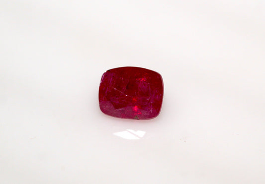 1.41 carats Emerald Cut Red Kashmir Ruby Loose Stone