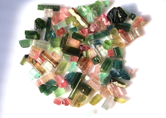 170 carats Pink Green Tourmaline Raw crystals