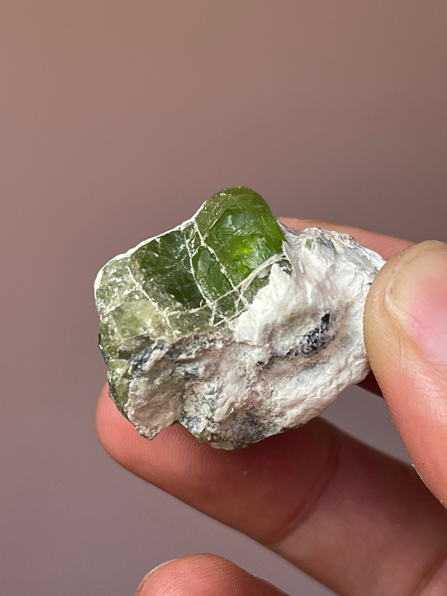 18.8 gram Peridot Crystal from Mansehra Pakistan