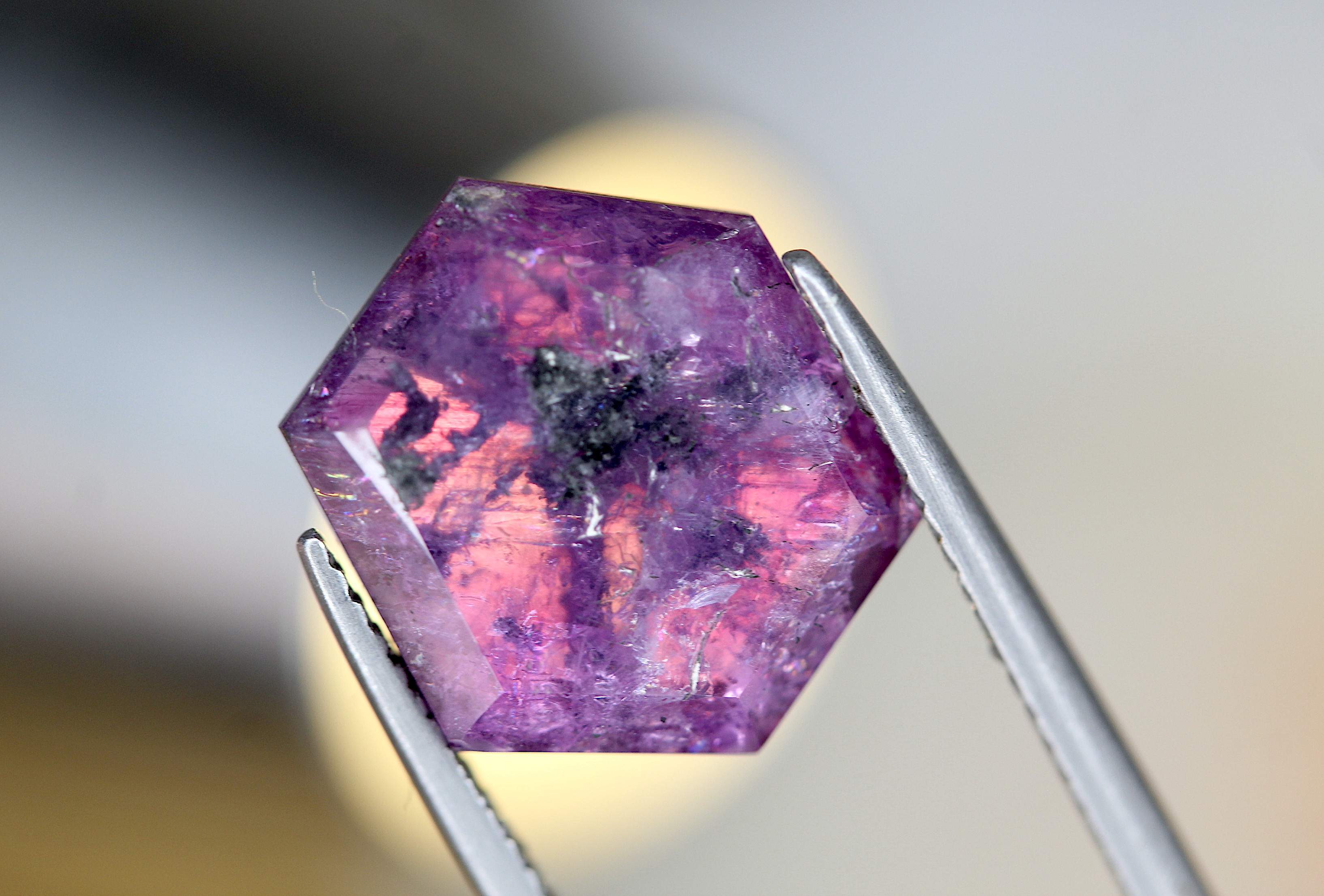 Rarest 8.45 Carats Attractive hotsell Pink Purple Color Natural Kashmir Sapphire Trapiche - Item NR605