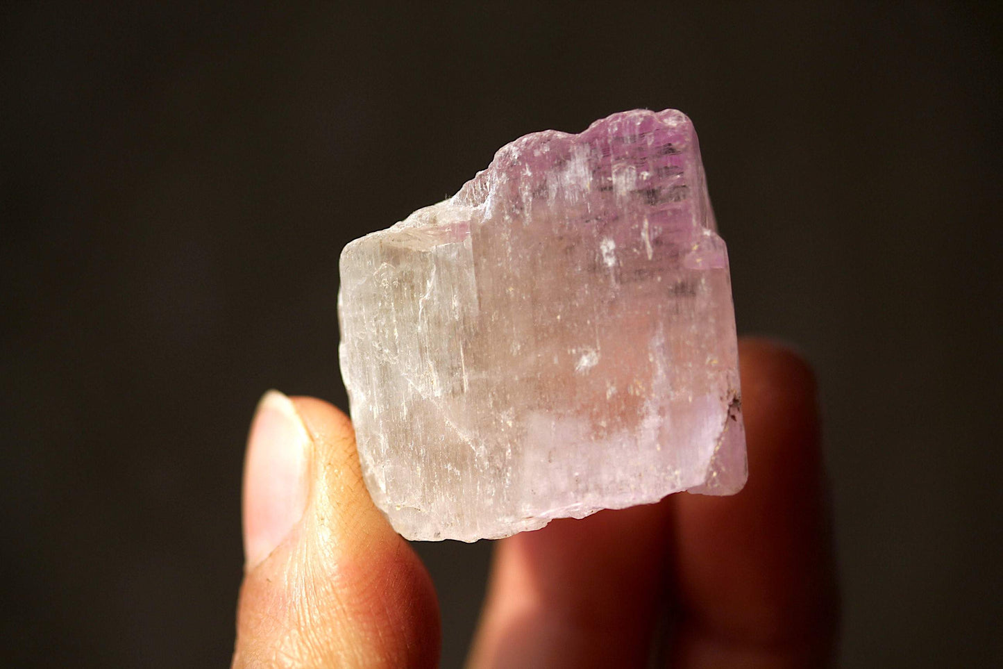 Rare kunzite crystal