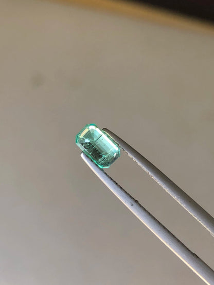 0.65 carats Natural Emerald Cut Green Panjshir Loose Emerald