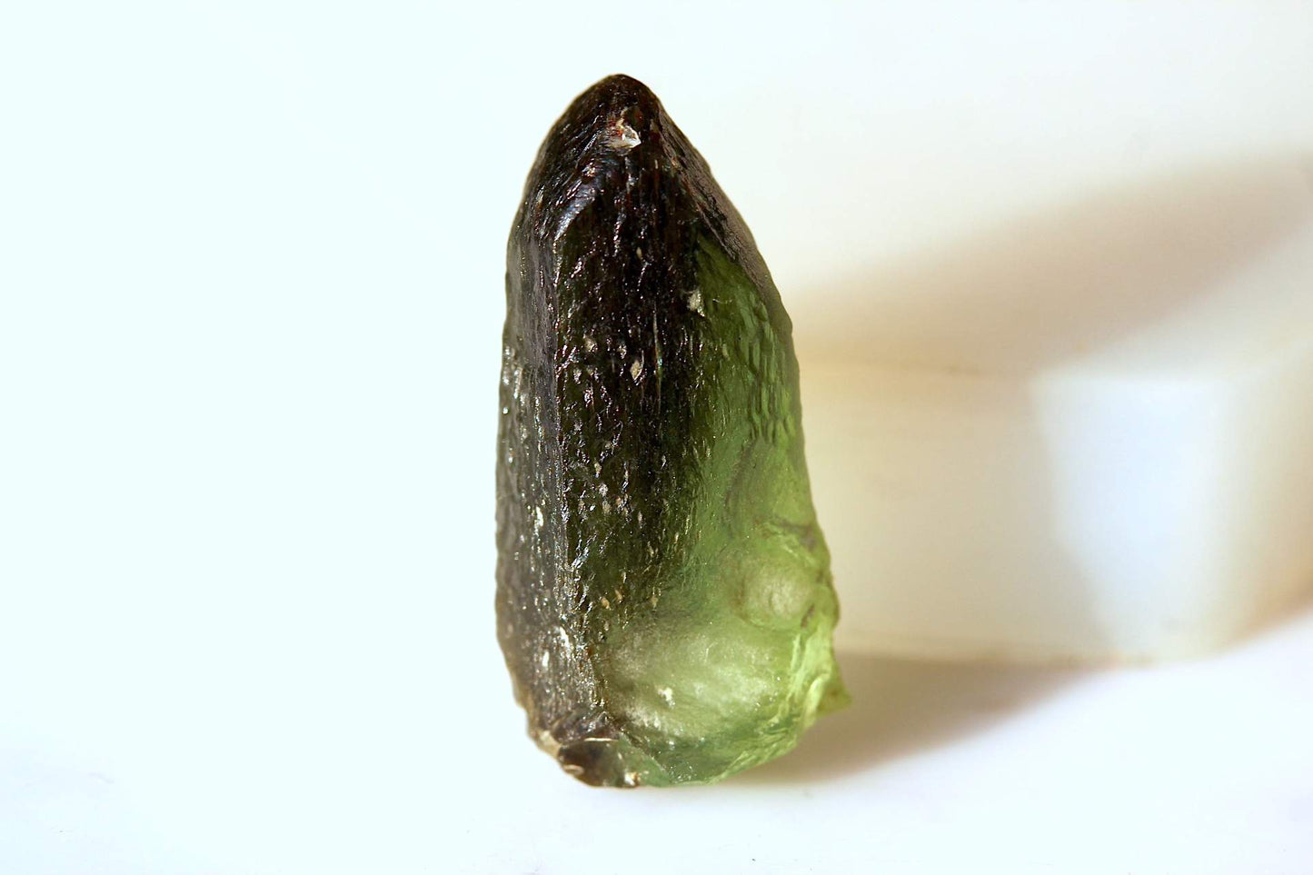 Green Peridot gem faceting rough