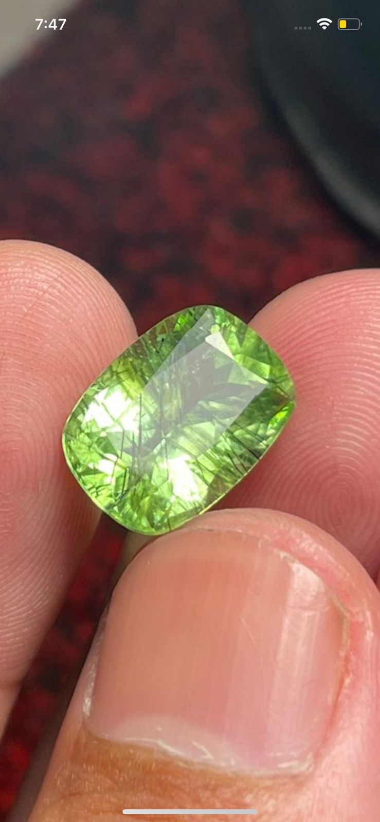 8 Carats Natural Ludwigite Included Peridot Gemstone