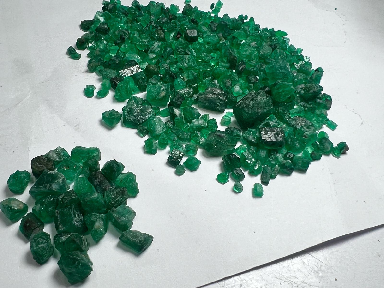 Rough Emerald stones for cutting