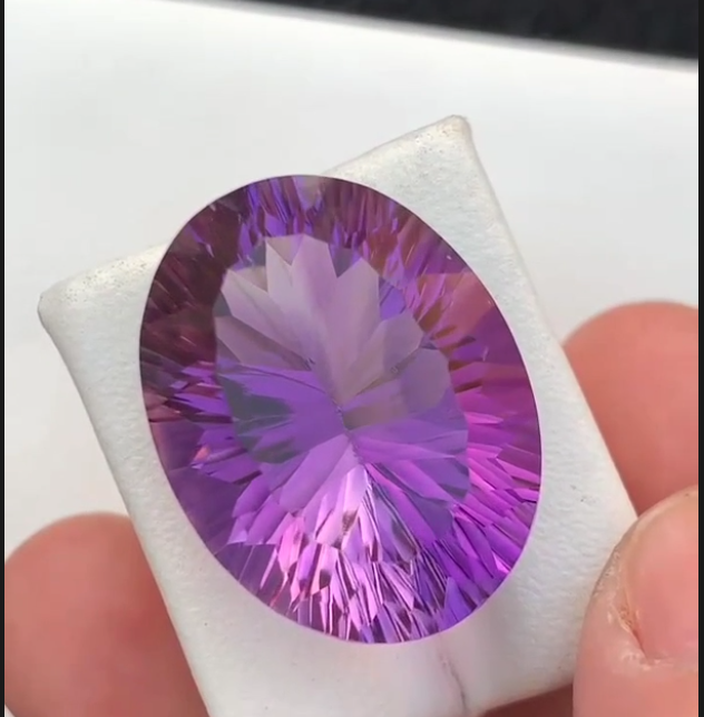 34 Carats Oval Natural Purple Amethyst Loose Stone