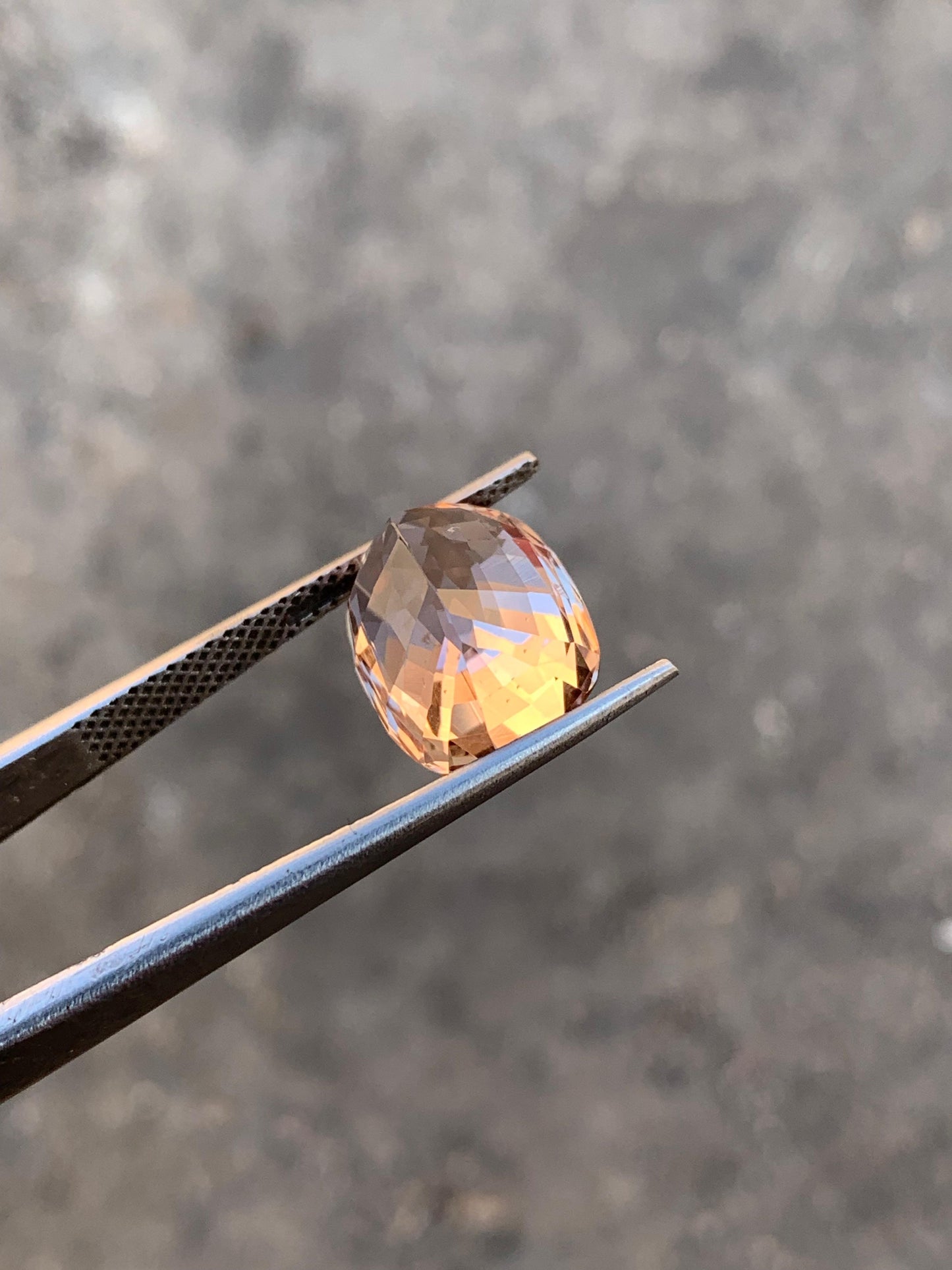 7.6 carats Cushion Mix Cut Peach Natural Katlang Topaz - Imperial Topaz