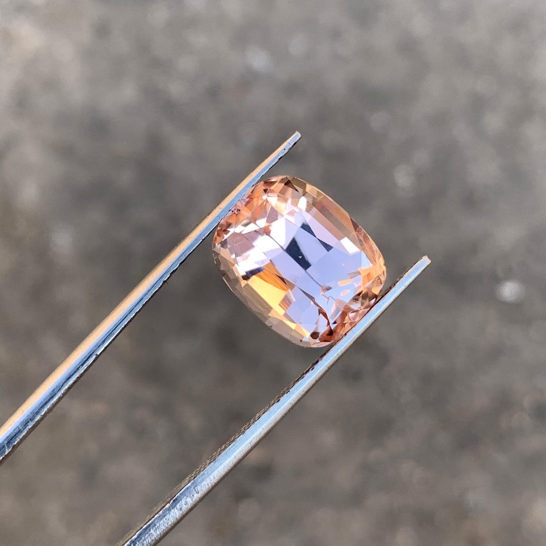 7.6 carats Cushion Mix Cut Peach Natural Katlang Topaz