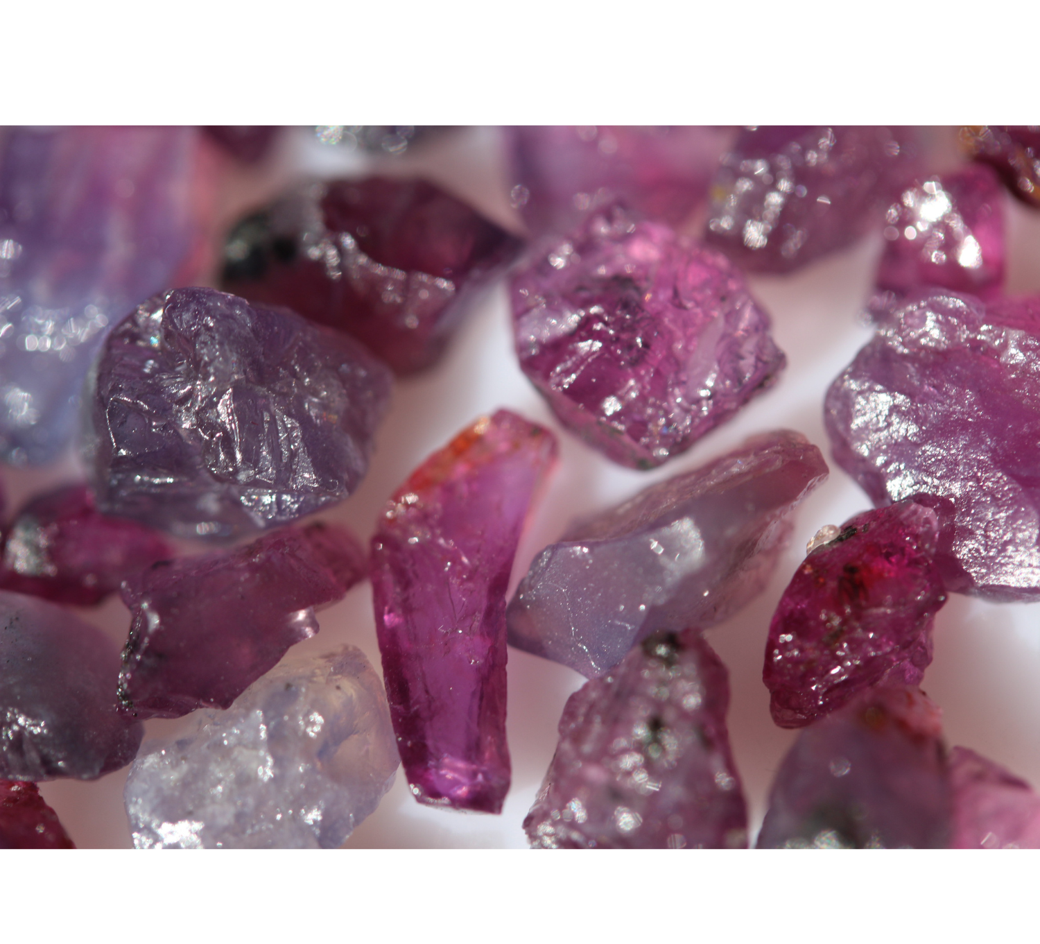 Purplish Pink Kashmir Sapphires Rough