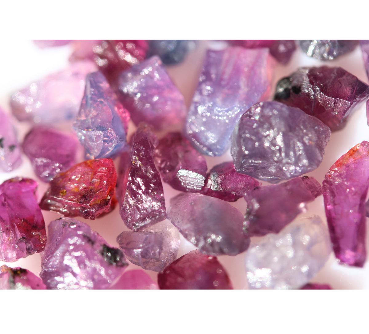 Create Pink Sapphire Jewelry from these raw sapphires