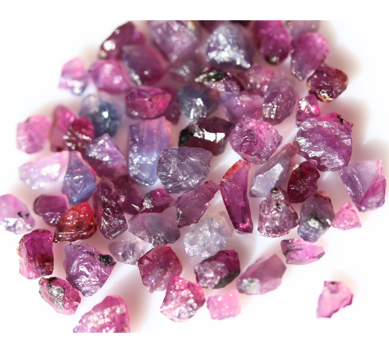 Raw Pink Sapphire Stones for Gemstone Cutters
