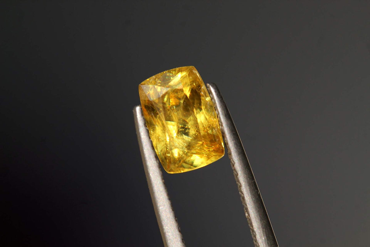 Buy Emerald Cut Natural Yellow Sphene  Titanite