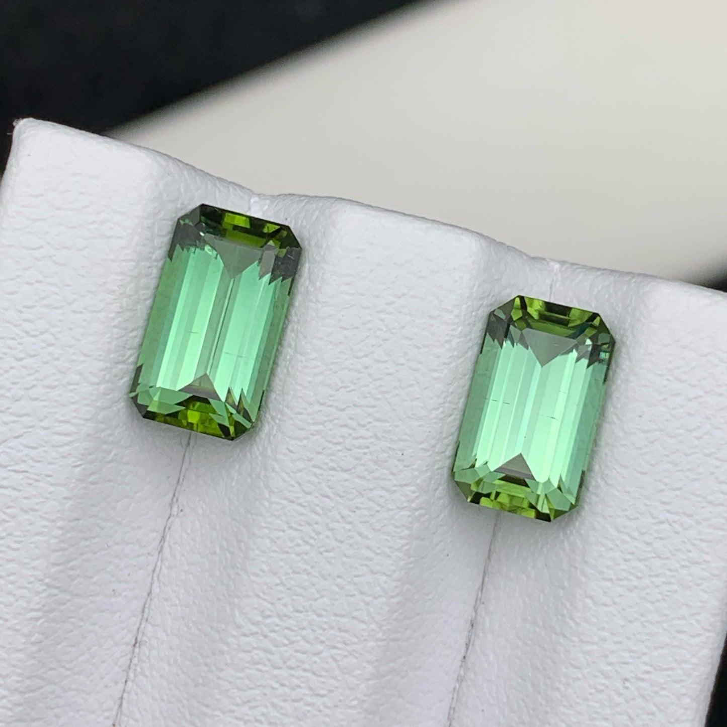 Pair of Green Tourmaline Loose Gems 