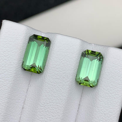 Pair of Green Tourmaline Loose Gems 