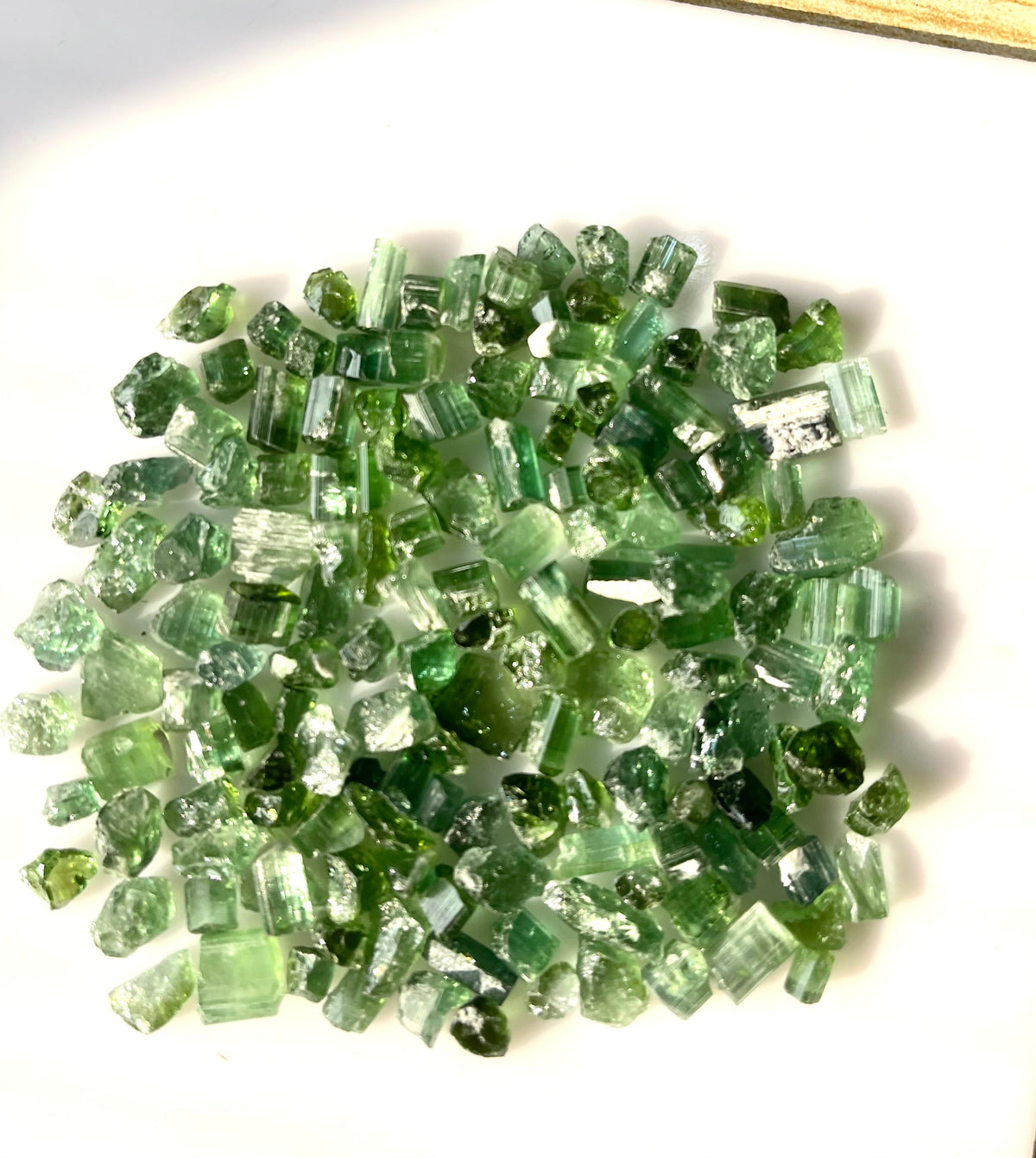 Mint Green Tourmaline Raw Crystals- Faceting Rough