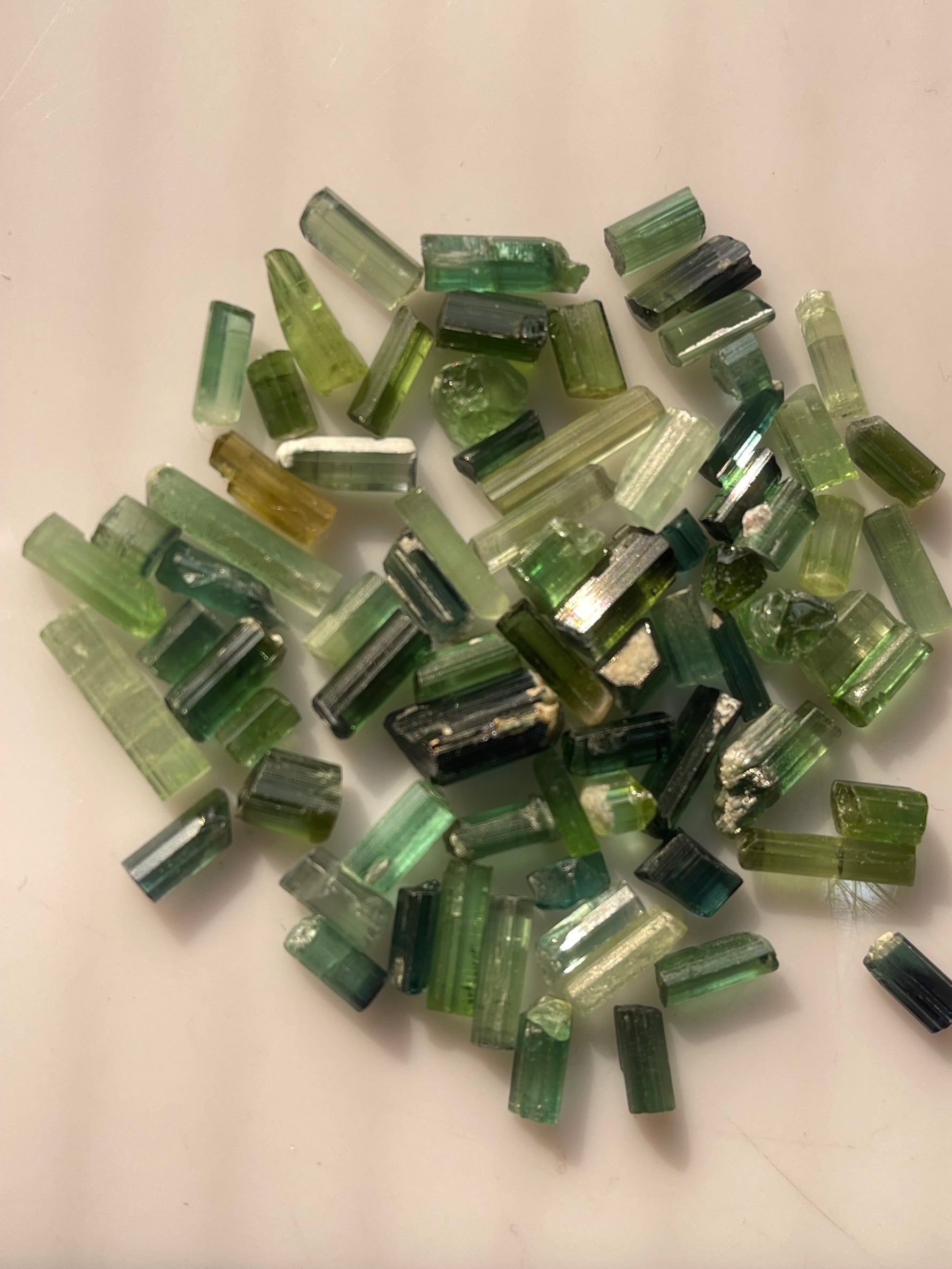 Green Tourmaline Rough Crystals