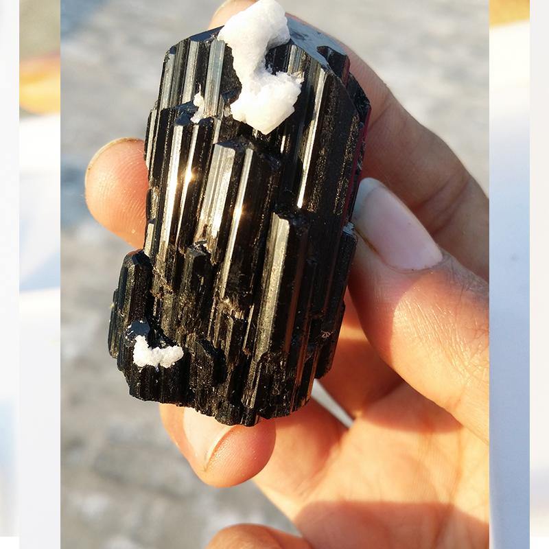 Black Tourmaline Combined Crystals  | Fine Mineral Specimen