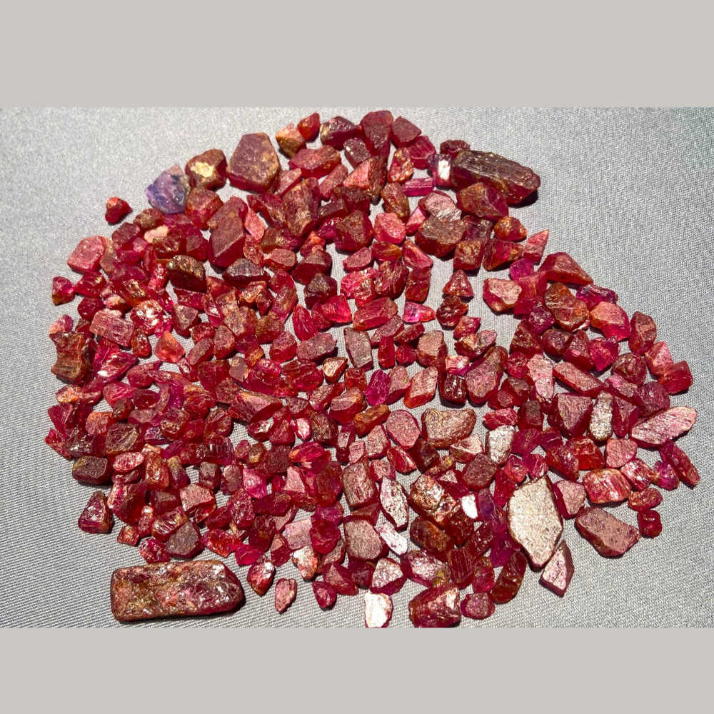 200 Carats Raw Rubies|  Faceting Rough/ Lapidary Rough - Mozambique Red Rubies Deal