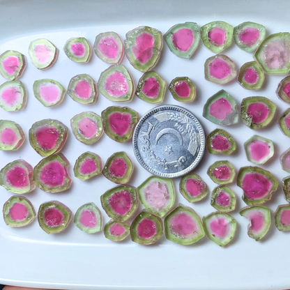 100 carats Natural Watermelon Tourmaline Slices