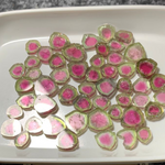100 carats Natural Watermelon Tourmaline Slices | Pink Tourmaline Stones