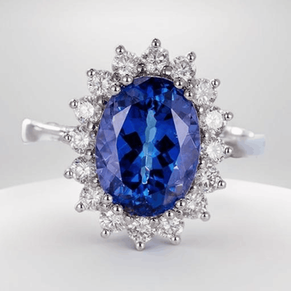 tanzanite and diamond ring