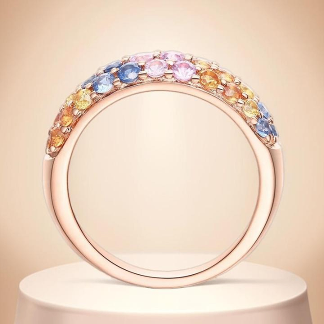 Natural Rainbow Sapphire Engagement Ring 