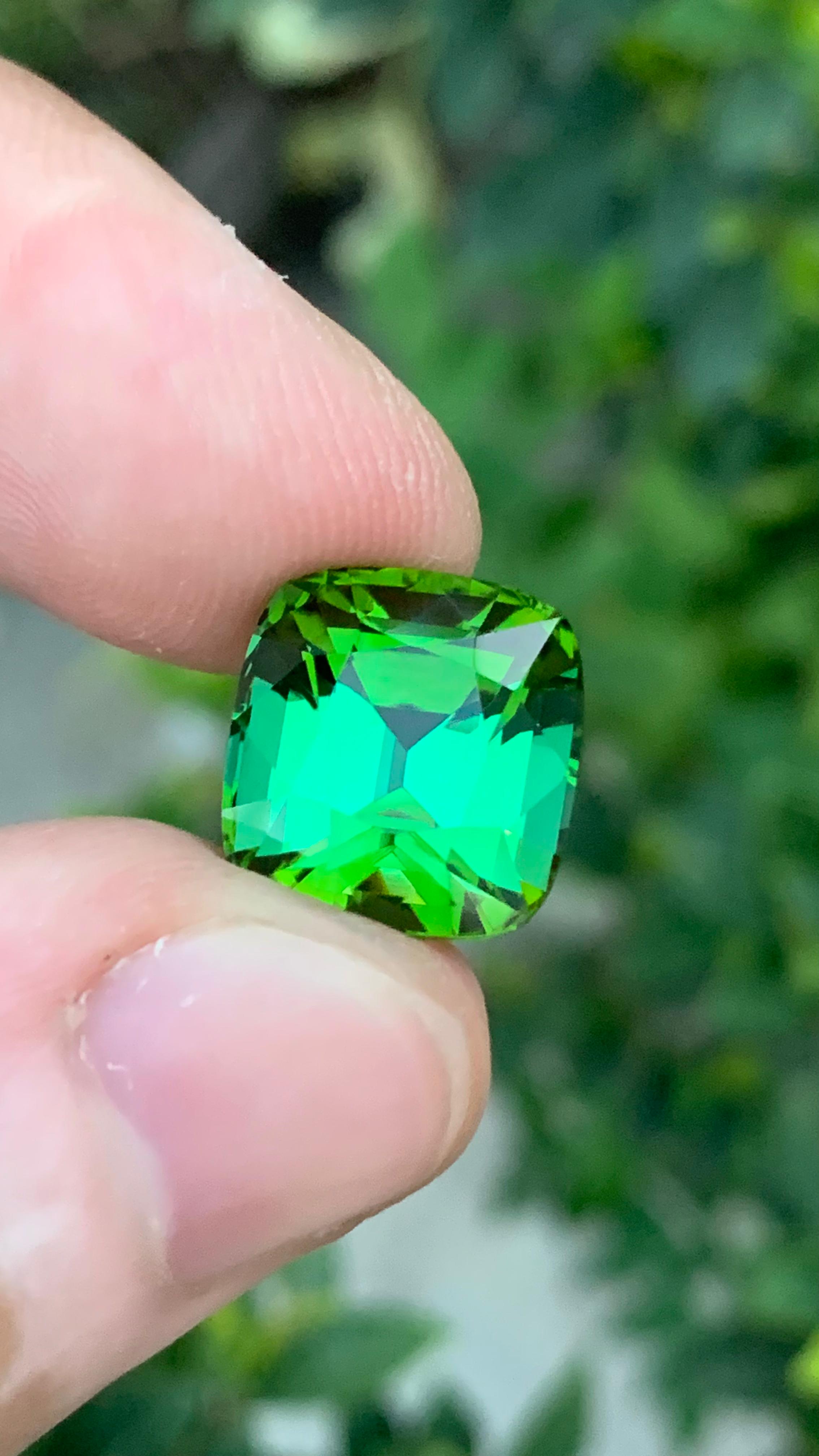 1.60 CT wow stunning fancy cut green colour tourmaline factory natural ( unheated and treated ) Afghanistan mine.