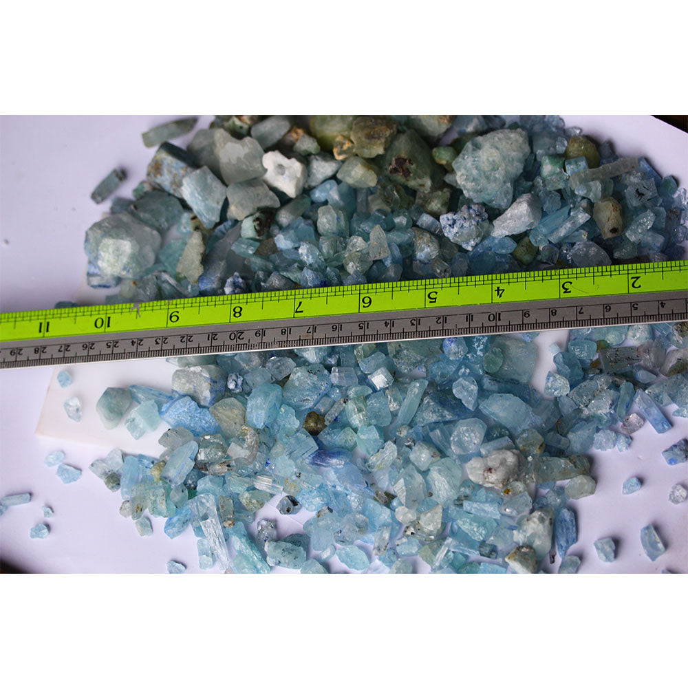 100 Grams Raw Aquamarine Stone - Aquamarine Rough Crystals